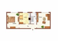 Grundriss 2-Zimmer-Wohnung