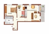 Erdgeschosswohnung Grundriss - Moderne 3-Zimmer-Wohnung mit Balkon in Adelsried